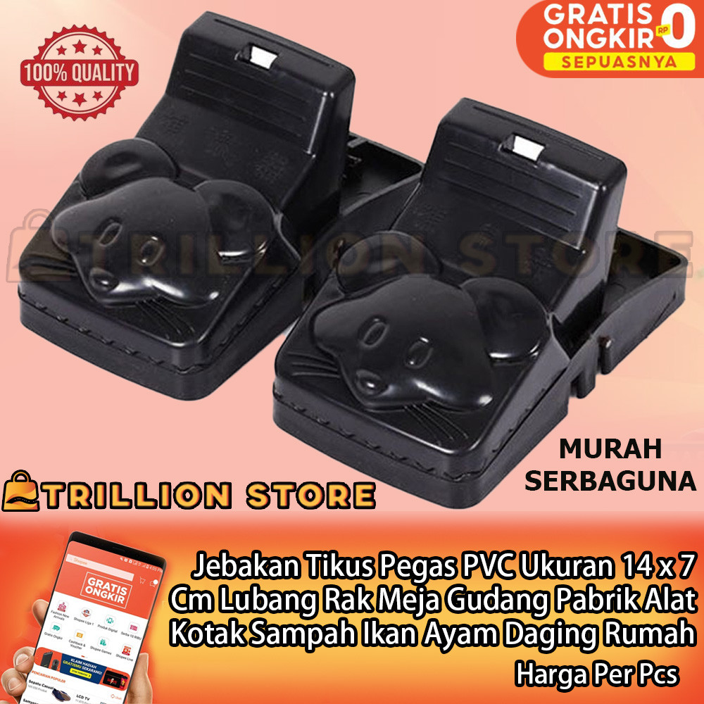 Jebakan Tikus Pegas Pvc Ukuran 14x7 Cm Gigi Cakar Lubang Rak Meja Lantai Gudang Dapur Kursi Teras Ta