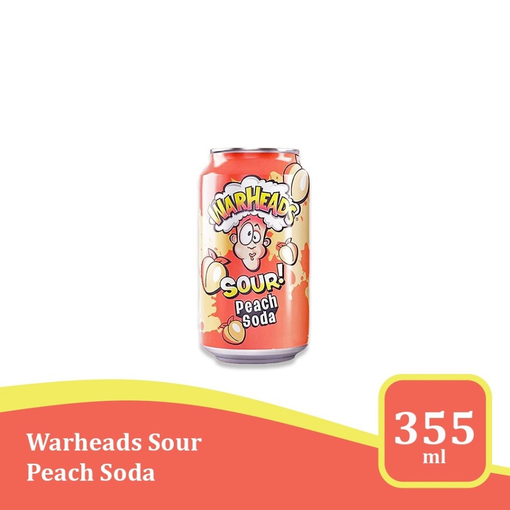 

Warheads Soda Peach 12 fl oz - Minuman impor USA
