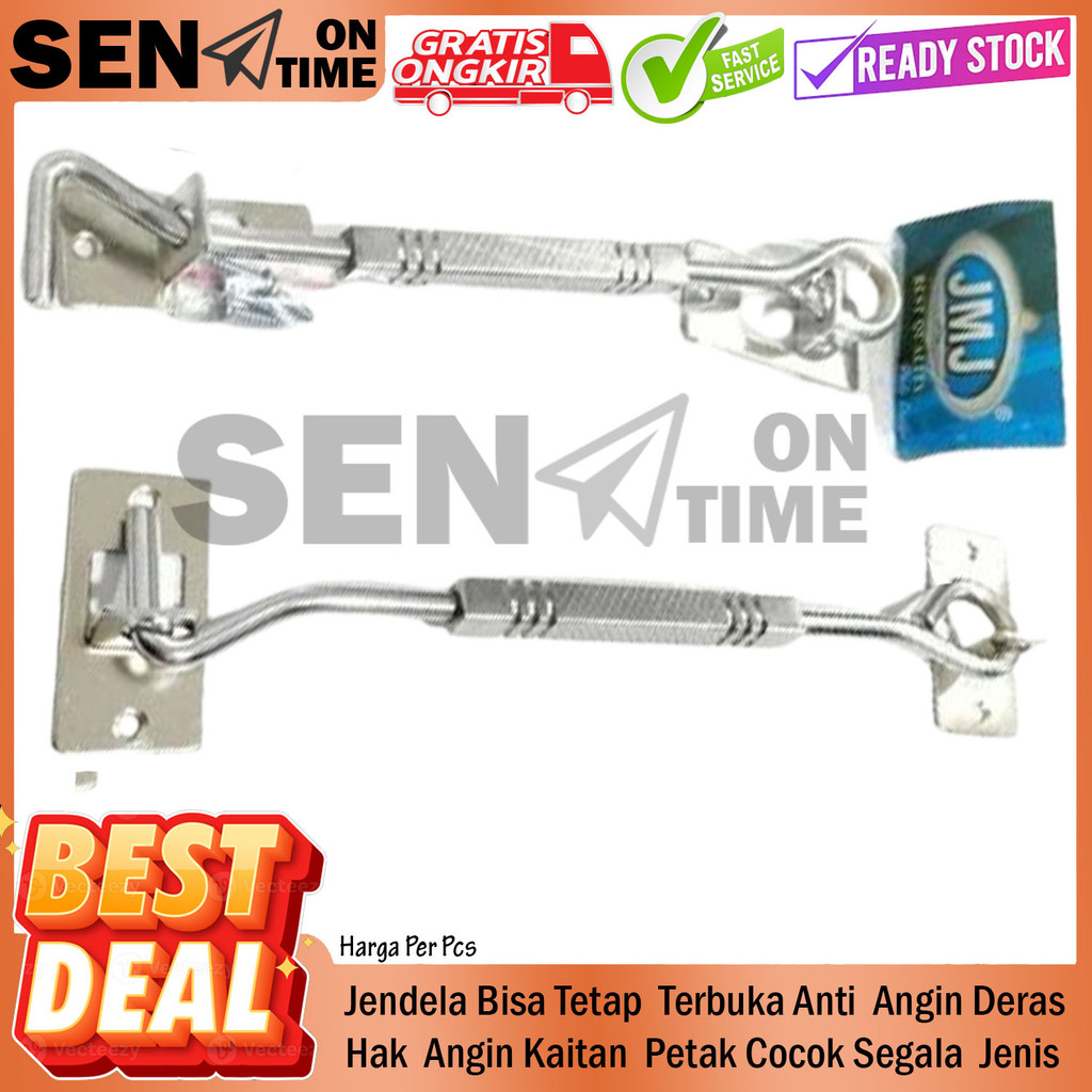 JMJ Jendela Hak Angin Pengait 20cm Mobil Truk Bus Trailer Gerbong Kereta Kapal Motor Sepeda Tenda Bo