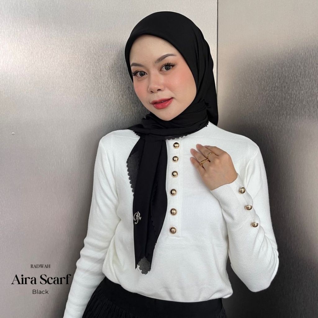 Radwah - Aira Scarf - Hijab Segi Empat Polos Voal Anti Air