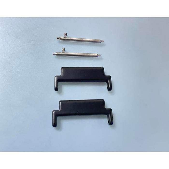 Strap Adapter 18mm ke 20mm Adaptor conector stainless steel for Casio - Hitam, 18mm-20mm