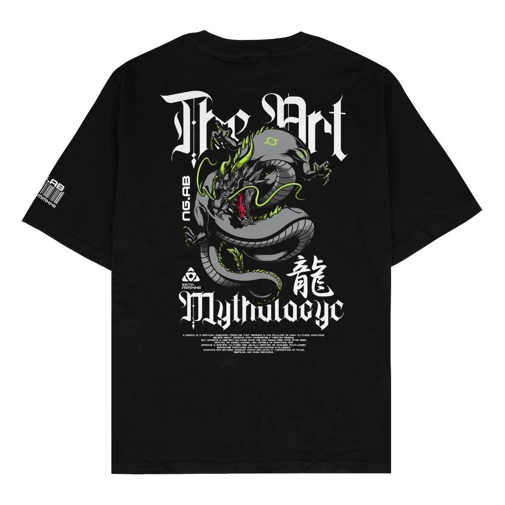 . Ngab Kaos Baju Distro The Art Of Mythologyc Dragon Sablon Glow In The Dark Unisex Pria Wanita Hita