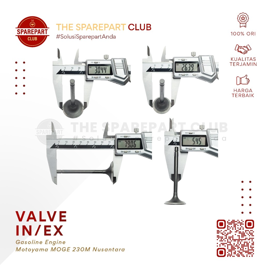 Klep Api Minyak Valve In Ex Engine Motoyama MOGE 230 Balap MOGE 230M 230 M Nusantara Co