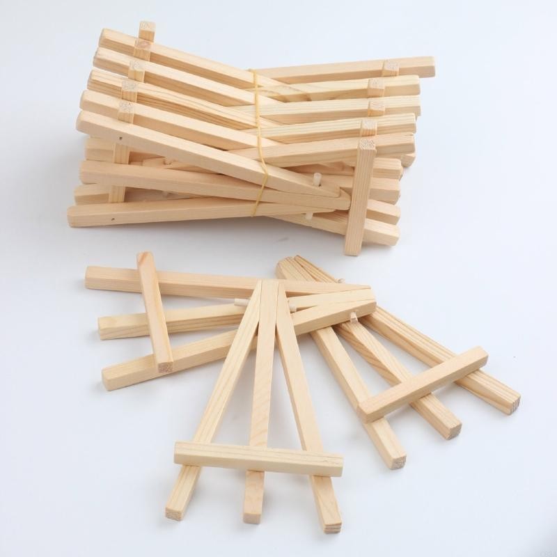 

C63A Mini Desk Easels Wooden Display Stand Adjustable Paintings Holder Rack for Craft