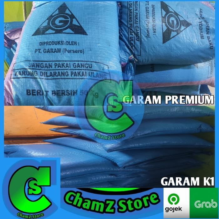 Alva.stores Garam ikan 50kg / Garam krosok / Garam kristal / Garam kasar/Garam karungan - K1 super