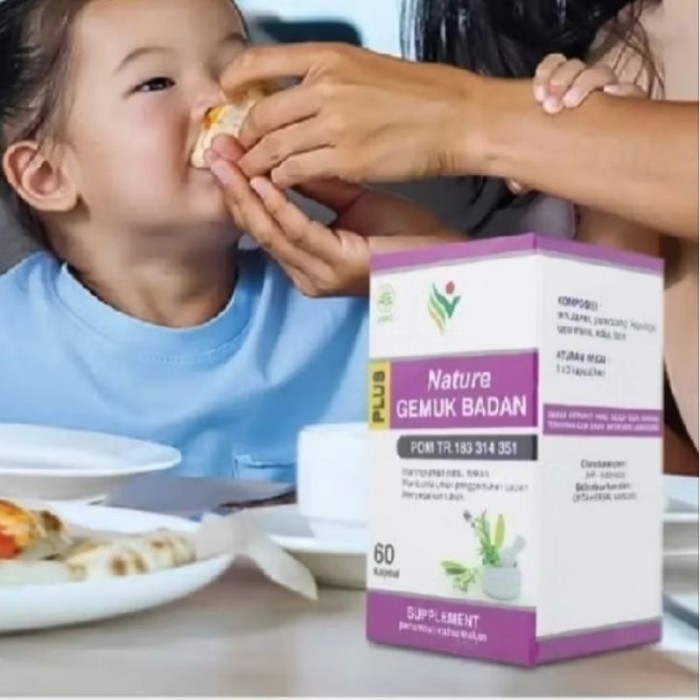 penggemuk badan alami(BISA COD)..,, Ori Nature Gemuk Badan, Kapsul Penggemuk Dan Penambah Nafsu Maka