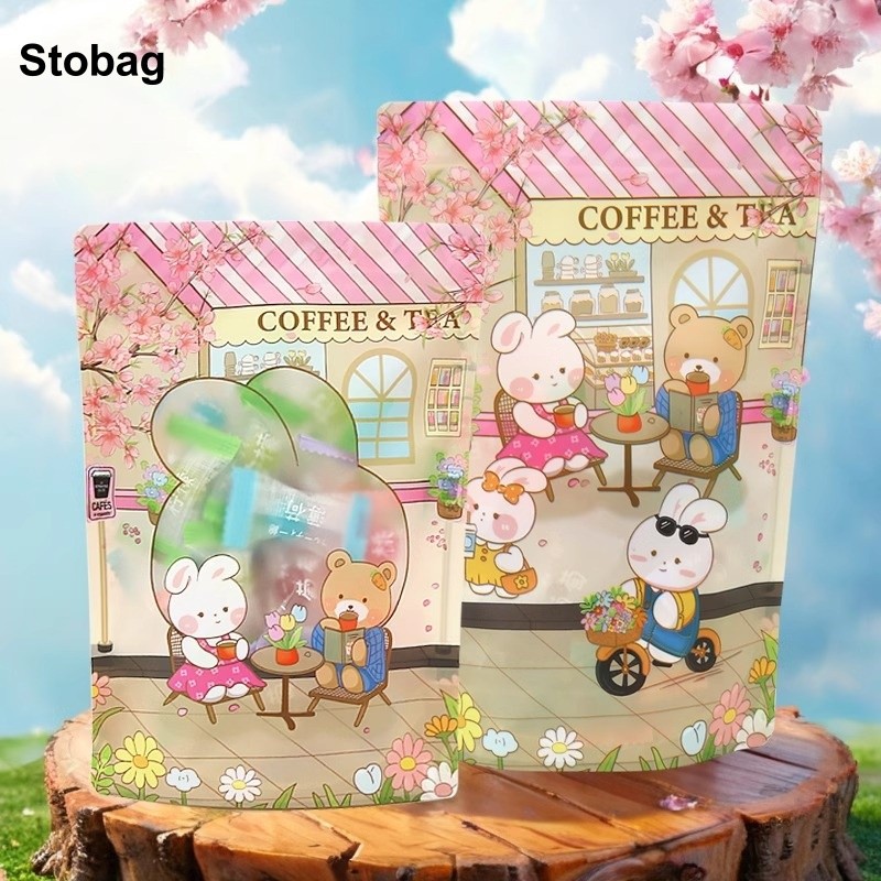

StoBag 50/100pcs Cartoon Food Packaging Bags Cute Child Stand Up Candy Snack Cookies Storage Kids Plastic Self-sealing Pouches