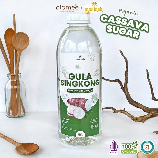 

ALAMEE Gula Singkong Ketela Organik Cair Asli Rendah Kalori Pemanis Sweetener Fructose Gluten Free madinah