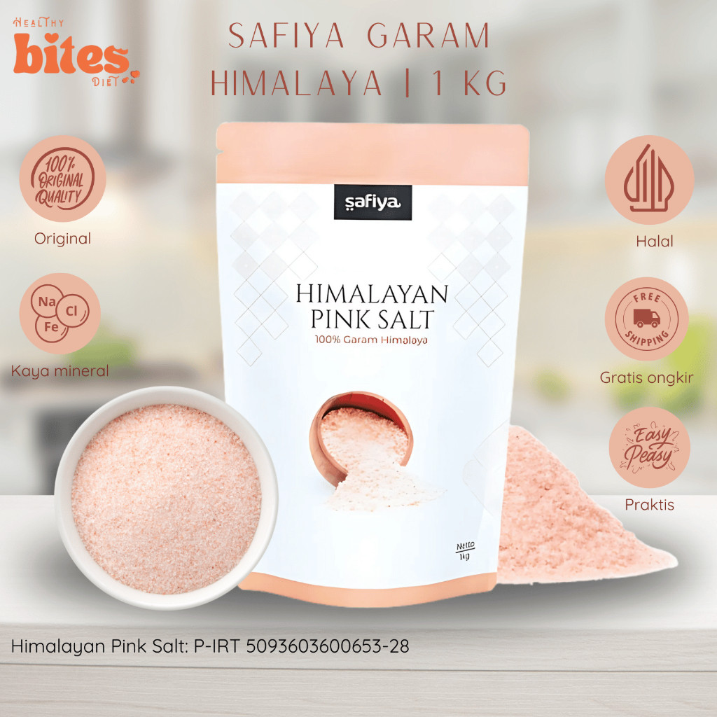 

Garam Himalaya Safiya 1Kg Pink Himalayan Salt Original Premium | Healthy Bites Diet Store