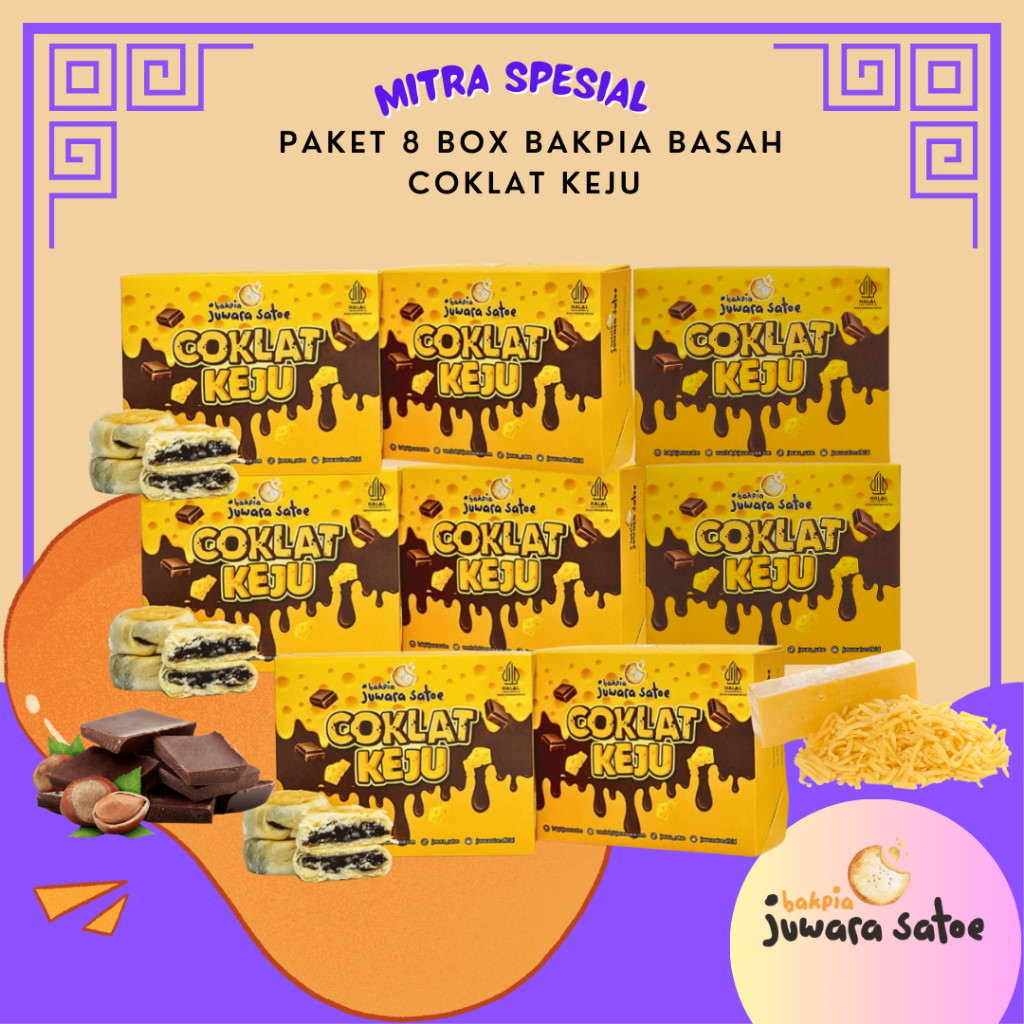 

Paket 8 Box Bakpia Juwara Satoe - Bakpia Oleh Oleh Khas Jogja