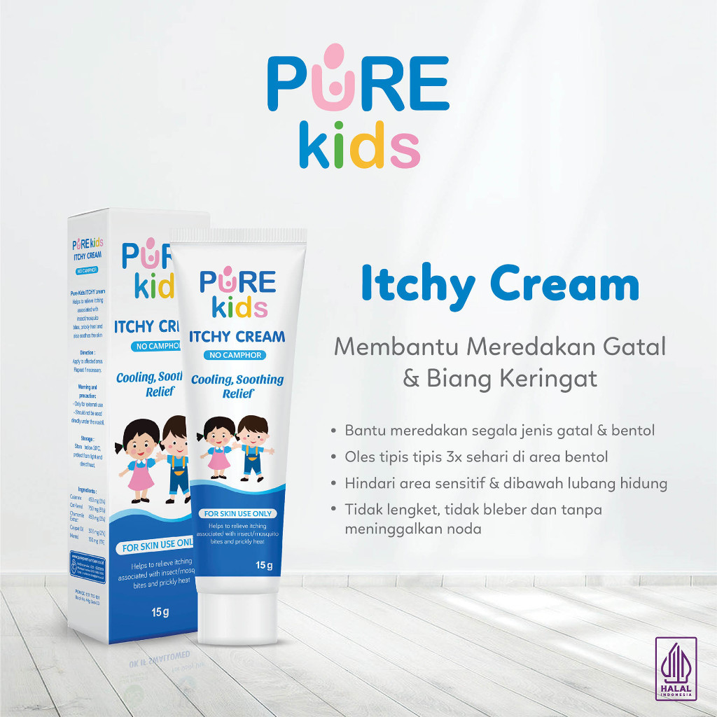 Pure Kids Itchy Cream Pereda Gatal Bentol Gigitan Serangga Biang Keringat Bayi Anak