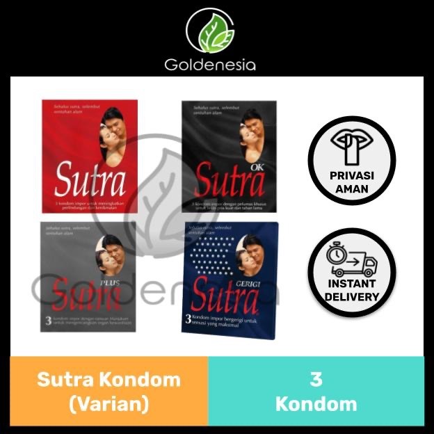 (PRIVASI TERJAGA, PROMO) Kondom Sutra Isi 3 / Isi 12 / Isi 24 Varian Merah / OK Hitam / Gerigi / Plu