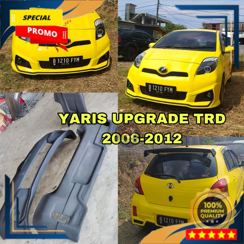Bodikit Aksesoris Bemper Mobil Bodykit Yaris Upgrade Full Bumper Tahun 2006 - 2012 Ongkirnya Murah G