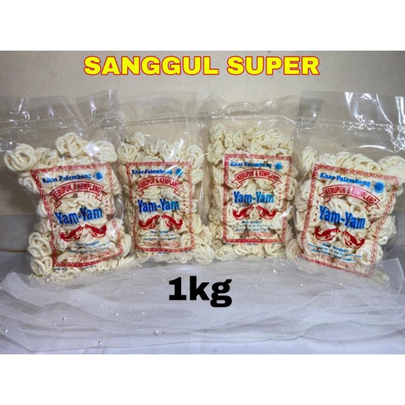 

paket 1 kg kerupuk sanggul ikan tenggiri palembang