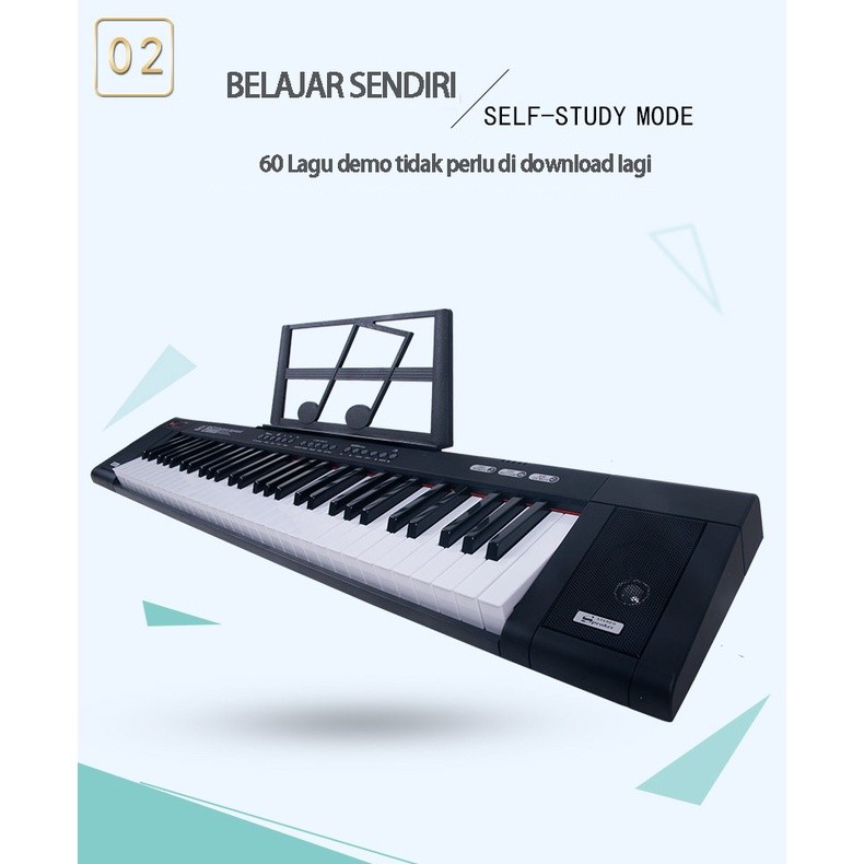 Piano Elektronik Profesional Rumah Pintar Piano Elektronik Multifungsi, Piano 61-Key