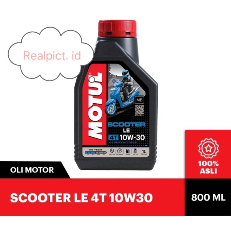 Oli Mesin Motul Scooter Lee matic 10-30w 0,8L For Genio/Vario 110/125/150/160/PCX 150/160/Adv 2018-2