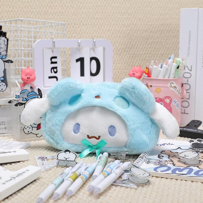 

TERLARIS~[ Mall 2547] Tempat Pensil Plush Bulu Lembut Karakter Sanrio Cinnamoroll Pocacco Melody Kuromi C010 - Moroll