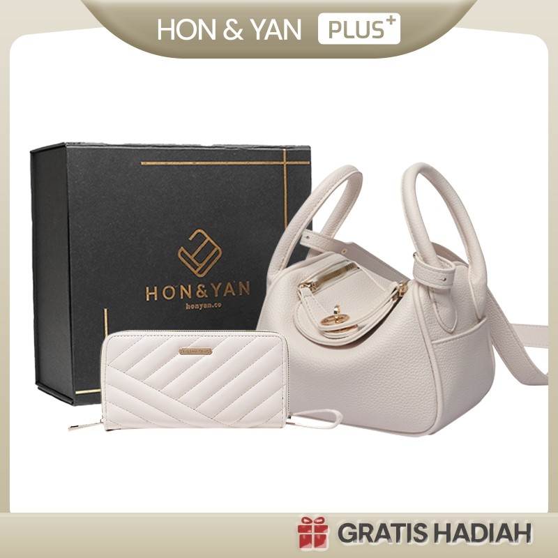 HONYAN PLUS Tas Wanita Biel Gift Set Tas Selempang Wanita Slingbag Wanita Gift Set 2 In 1 Premium