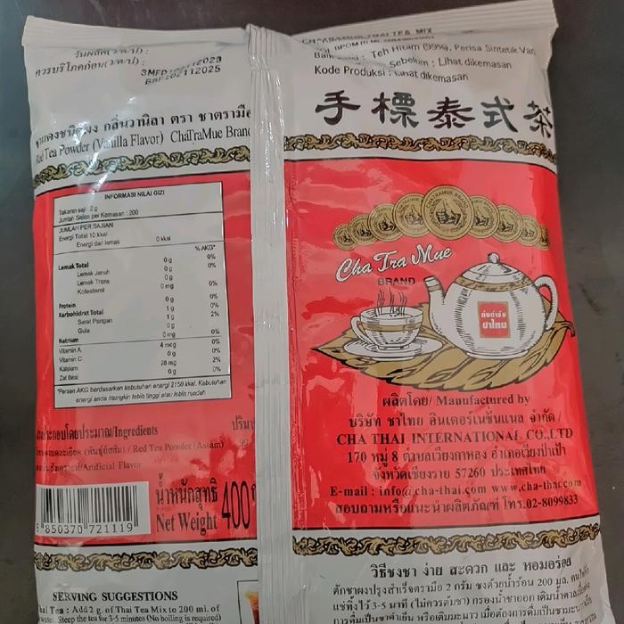 

Mumpung Murah Chatramue Thai Tea 400 gr Thaitea - Bpom