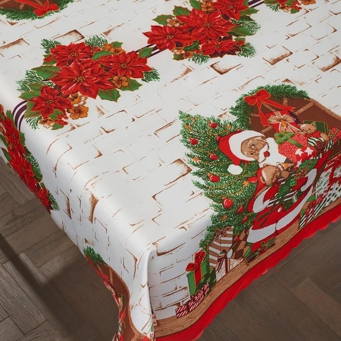 Taplak Meja Natal 120 x 150cm-Taplak Meja Motif Natal-Taplak Meja Tamu