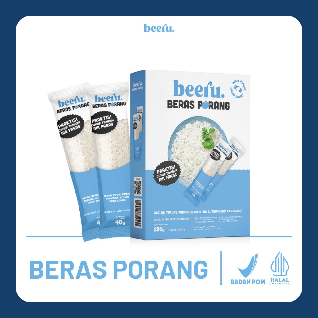 

Beeru Beras Porang Box - Shirataki Konjac Rice