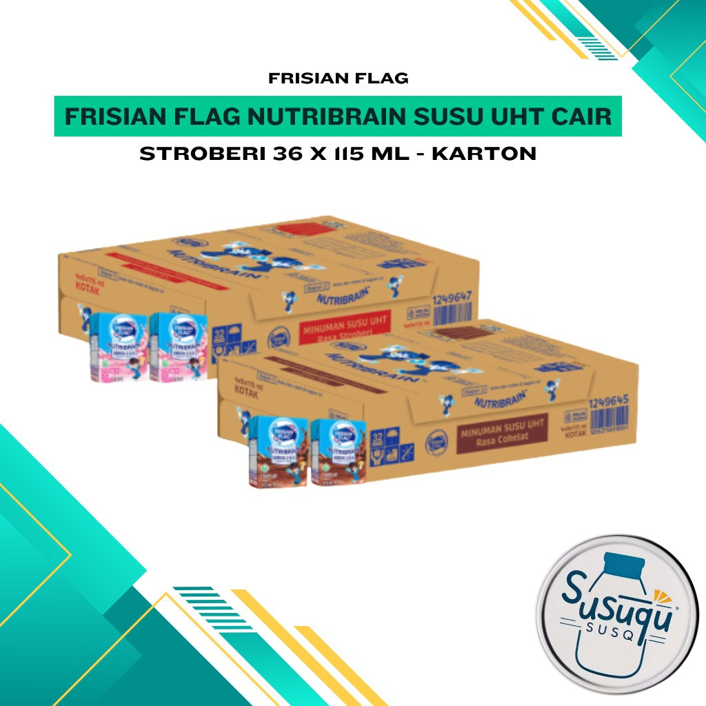 

Susu Frisian Flag Susu UHT Nutribrain Susu Kotak Cair Isi 1 Dus Coklat Stoberi Susuqu