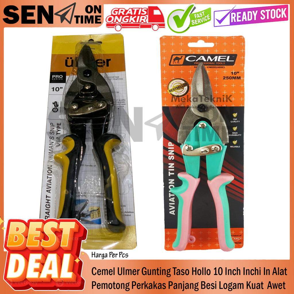 

Camel Ulmer Gunting Taso Hollo 10 Inchi Peralatan Potong Plat Besi Baja Tahan Karat Gagang Antiselip Alat Presisi Teknik Pemotongan Industri Ringan Pegangan Kuat Konstruksi Bengkel Panjang Perkakas Tangan XRFA Fungsional Presisi Kompak