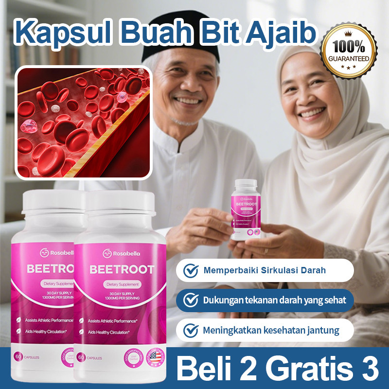 

✨Beli 2 Gratis 3✨【Meningkatkan Sirkulasi Darah】kapsul Bit/Pil Nitric Oxide Yang Menyehatkan Jantung/Tablet Bit Untuk Sirkulasi Darah/Suplemen Kardio Peningkat Nitric Oxide/Bubuk Bit Kesehatan Harian 60-Hitungan