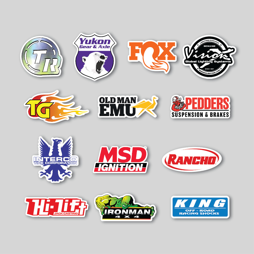 

Sticker Pack Off Road Spare Part Logo | Sticker Tumbler | Stiker Laptop Koper Helm