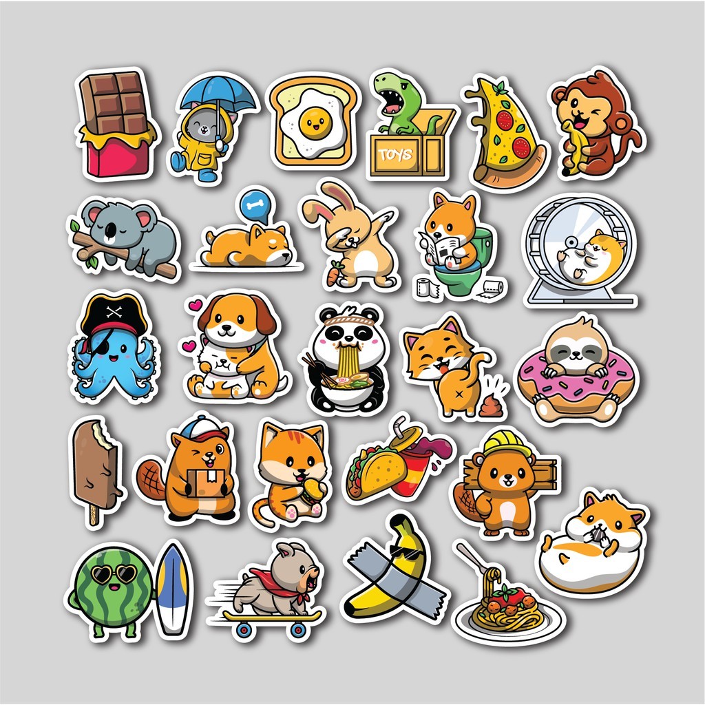 

Sticker Pack Chibi Character | Sticker Tumbler | Stiker Laptop Koper Helm