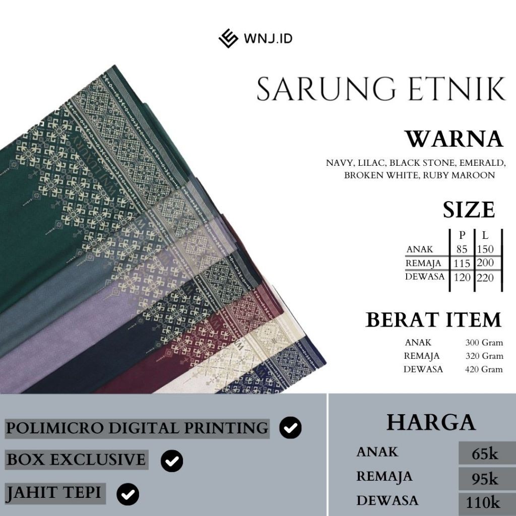 SARUNG ETNIK BY WNJ.ID SARUNG PREMIUM WNJ LUXURY