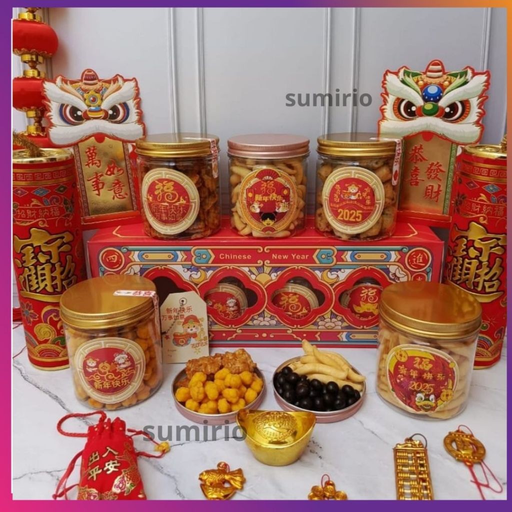 TERLARIS Hampers Parcel Imlek Chines New Year/ Sin Cia Premium Kue Kering, Emping Belinjo, Pilus, Ka