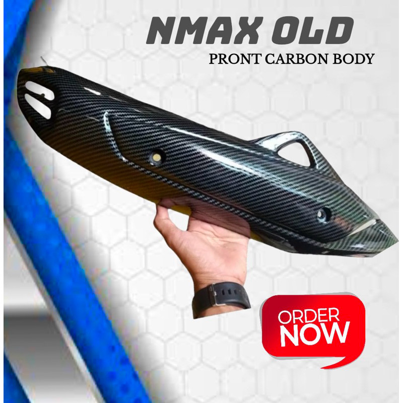TUTUP KNALPOT NMAX OLD CARBON tutup knalpot nmax old carbon / tameng knalpoott nmax carbon AES RACIN