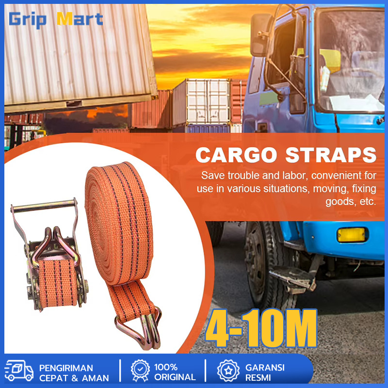 rachet tie down/8-10 meter Trek belt /10 ton tali sound/tali barang/Track webbing cargo lashing 5CM*