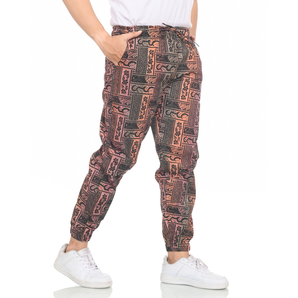 Celana Jogger Batik Pria Panjang Joger Pants Katun Premium Surya Teja CJ-62