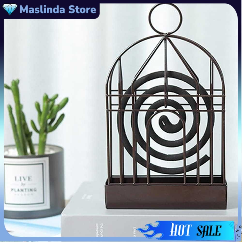 Tempat Obat Nyamuk Aluminium| Rak Pengusir Nyamuk Bentuk Sangkar Burung