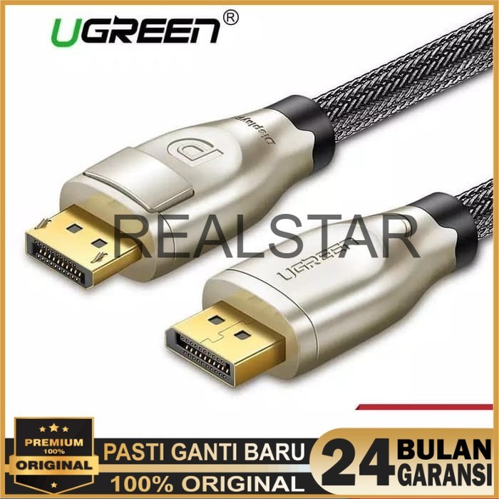 Ugreen Kabel Displayport 1.2 to Malle DisplayPort DP Braid Cable 2 Meter - 30120