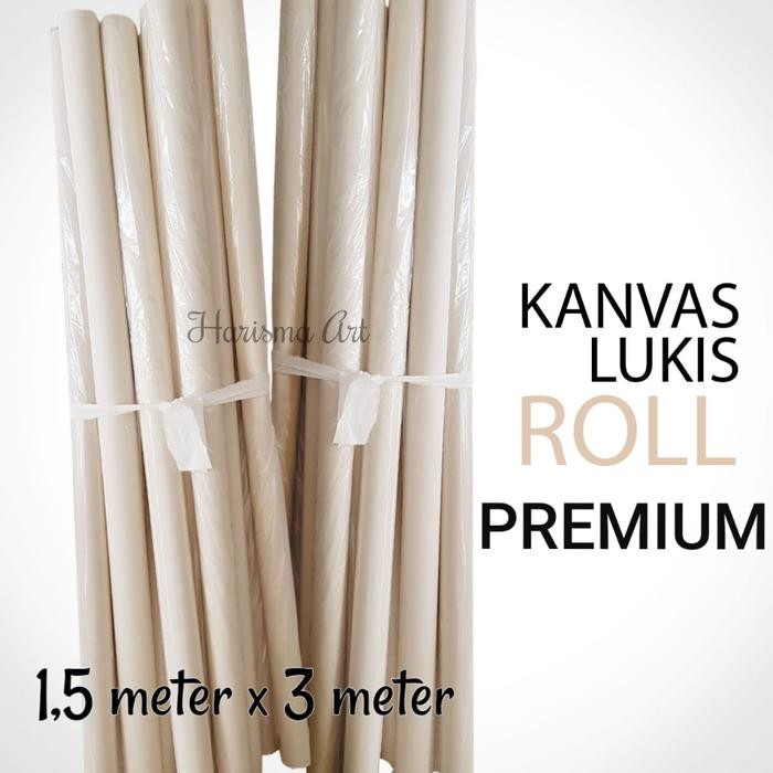 

KANVAS LUKIS ROLL UKURAN 1,5 × 3M KWALITAS NO 1||BAHAN MARSOTO COTTON