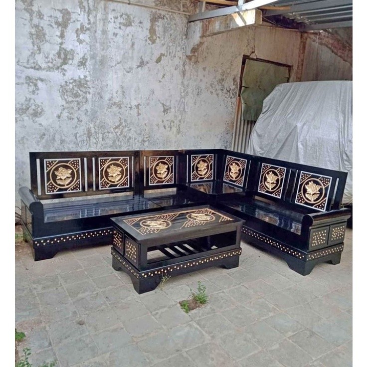 kursi tamu model sudut / kursi tamu kayu jati Jepara