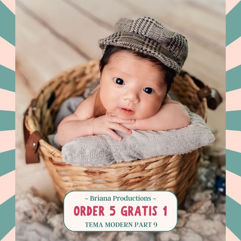 Jasa Edit Foto Bayi Newborn Ala Studio Part 2  | Tema Adat Hijab Islami