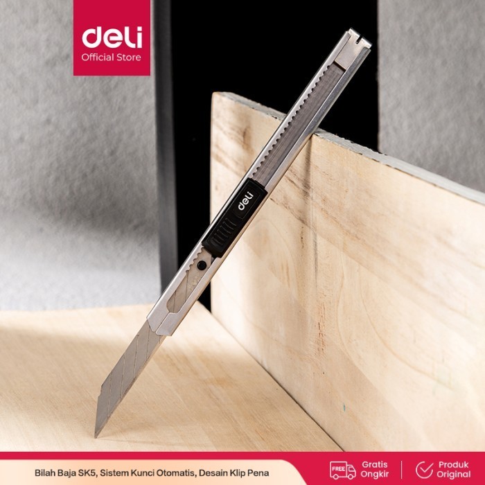 

DELI E2034 Pisau Cutter 30 Degree Metal