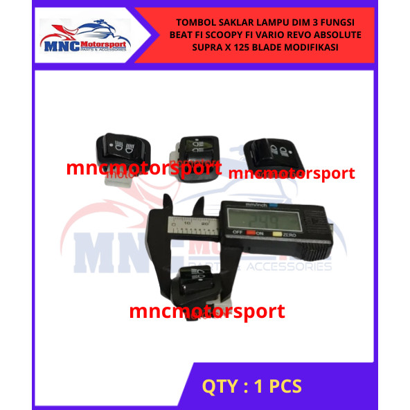 TOMBOL SAKLAR LAMPU DIM 3 FUNGSI BEAT FI SCOOPY FI VARIO REVO ABSOLUTE SUPRA X 125 BLADE MODIFIKASI
