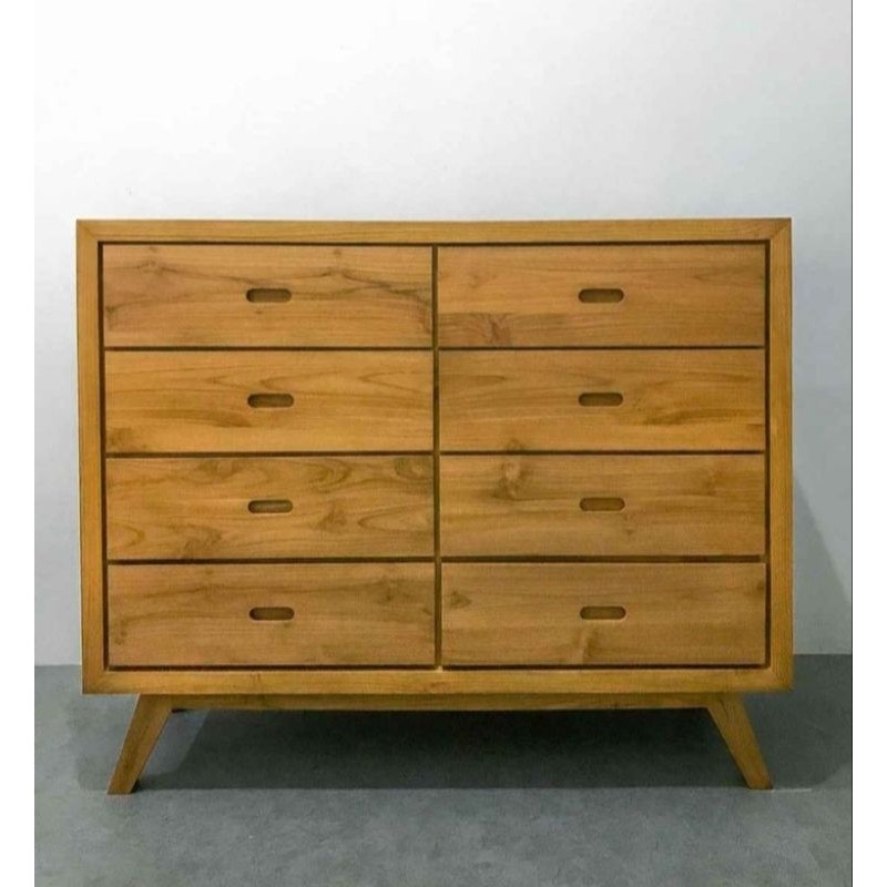 drawer. nakas laci besar. lemari laci kayu jati perhutani
