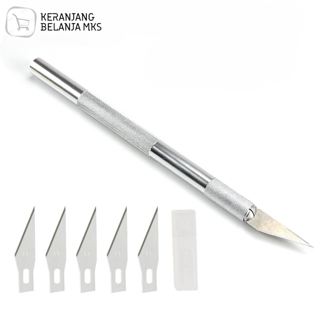 

Pisau Ukir Seni Hobby Crafting Art Knife Aluminium Handle