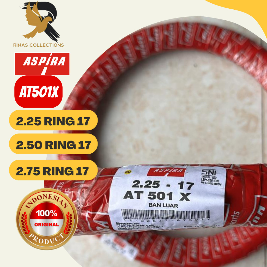 Ban Luar Aspira ( AT501 X ) 225 250 275 Ring 17 ASPIRA MAXIO AT 501 X TUBETYPE NON -TUBELESS ORI AST