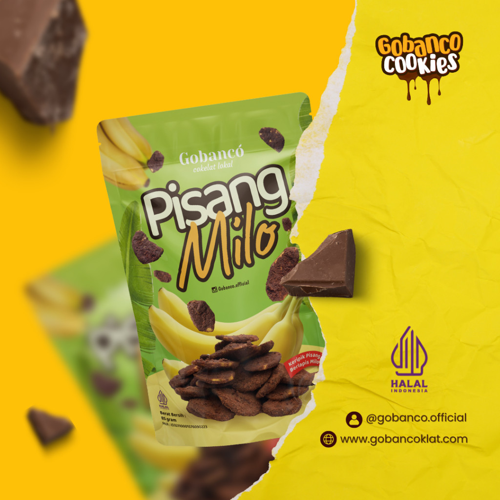 

Gobanco Keripik Pisang Coklat Milo 85gr – Snack Renyah & Manis, Kripik Kekinian Viral Laris Banget Bikin Nagih
