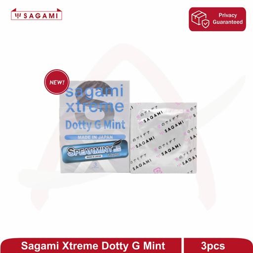 KONDOM SAGAMI XTREME DOTTY G MINT – 3 PCS - 3 pcs