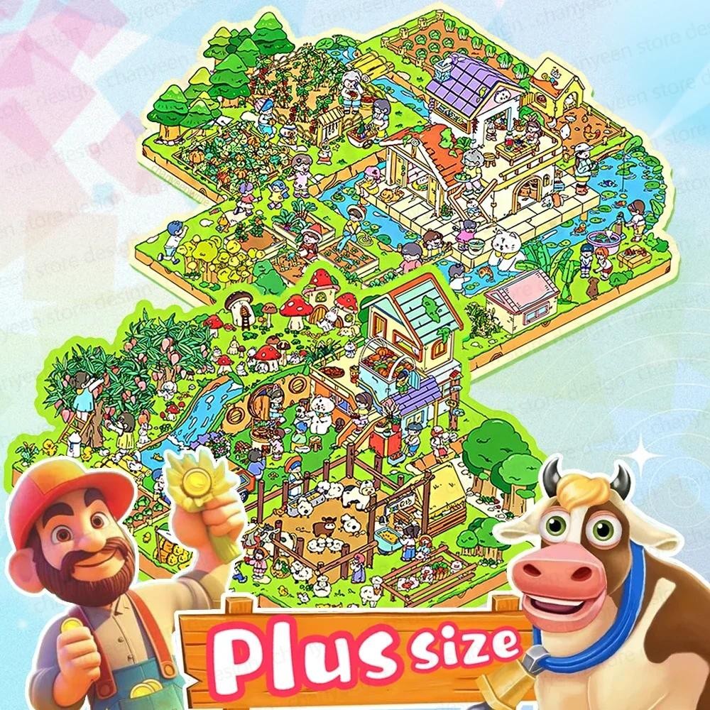 

Plus Size Cartoon Farm and Ranch Landscape Sticker 2.5D DIY Pocket Cabin Scene Stickers Festival Gift for Kid Child