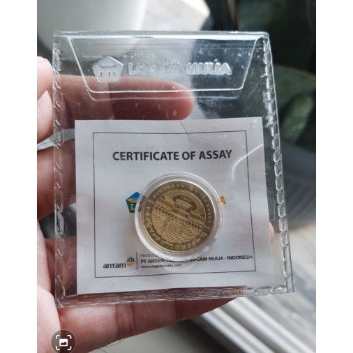 1 DINAR ANTAM SERTIFIKAT LOGAM MULIA EMAS 22 KARAT KOIN 2019 GOLD COIN MAHAR (RD)