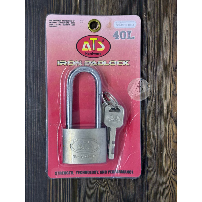 ATS Gembok Nekel ATS 40mm PANJANG / Iron Padlock ATS 40mm PANJANG / Gembok ATS 40 Panjang